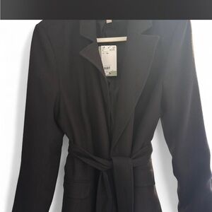 H&M Black Belted Women's Coat